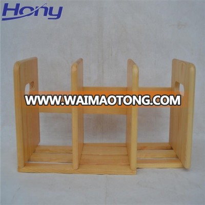 Adjustable Wooden Book Stand Display Rack for Office Table