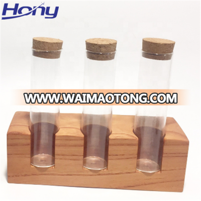 Factory Price Wooden Test Tube Rack Display Shelf for Coffee Bean,Spice,Essential Oil